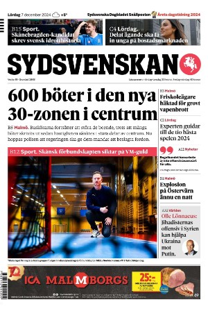 Sydsvenska Dagbladet - Malmø 2024-12-07