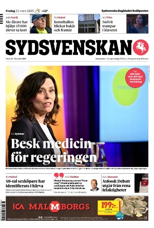 Sydsvenska Dagbladet - Malmø 2025-03-21