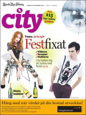 Upsala Nya Tidning UNT City 2010-12-24